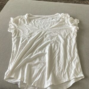 Lululemon white v neck women t shirt